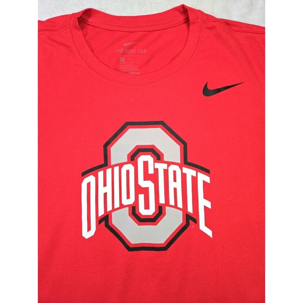 Mens Nike DriFit Ohio State Buckeyes T Shirt Red Large Big Ten Football